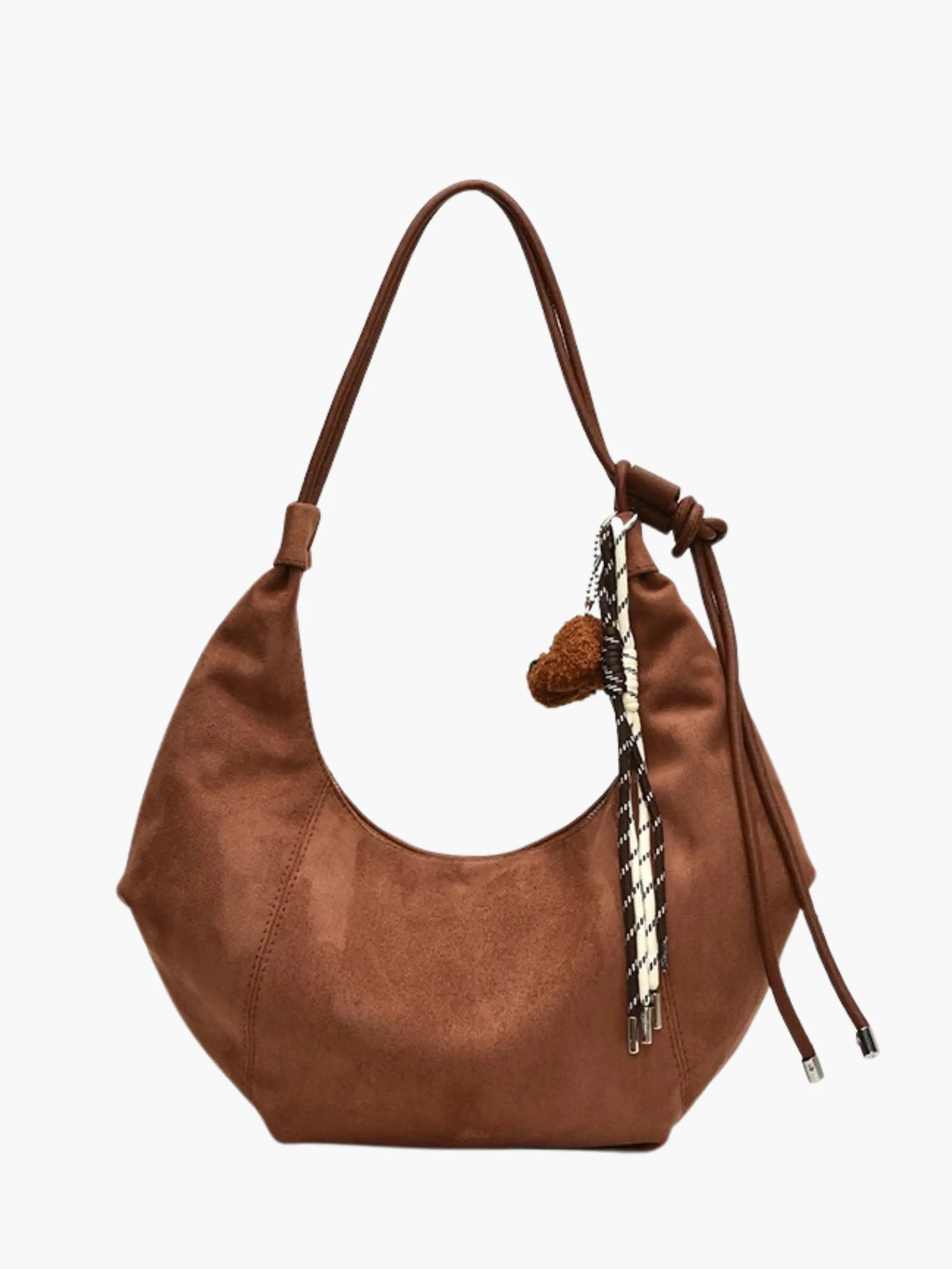 Amalia | Suède Boho-Chic Hobo Tas met Speelse Charme