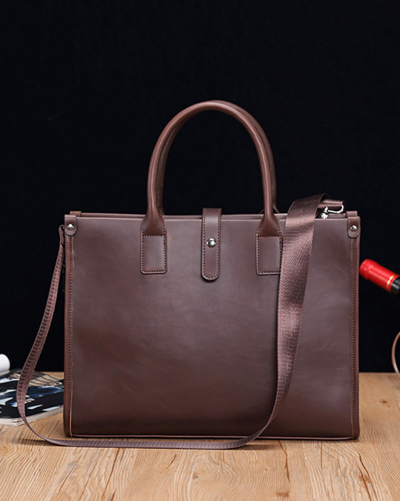 Jane | Elegante laptoptas voor dames van bruin kunstleer