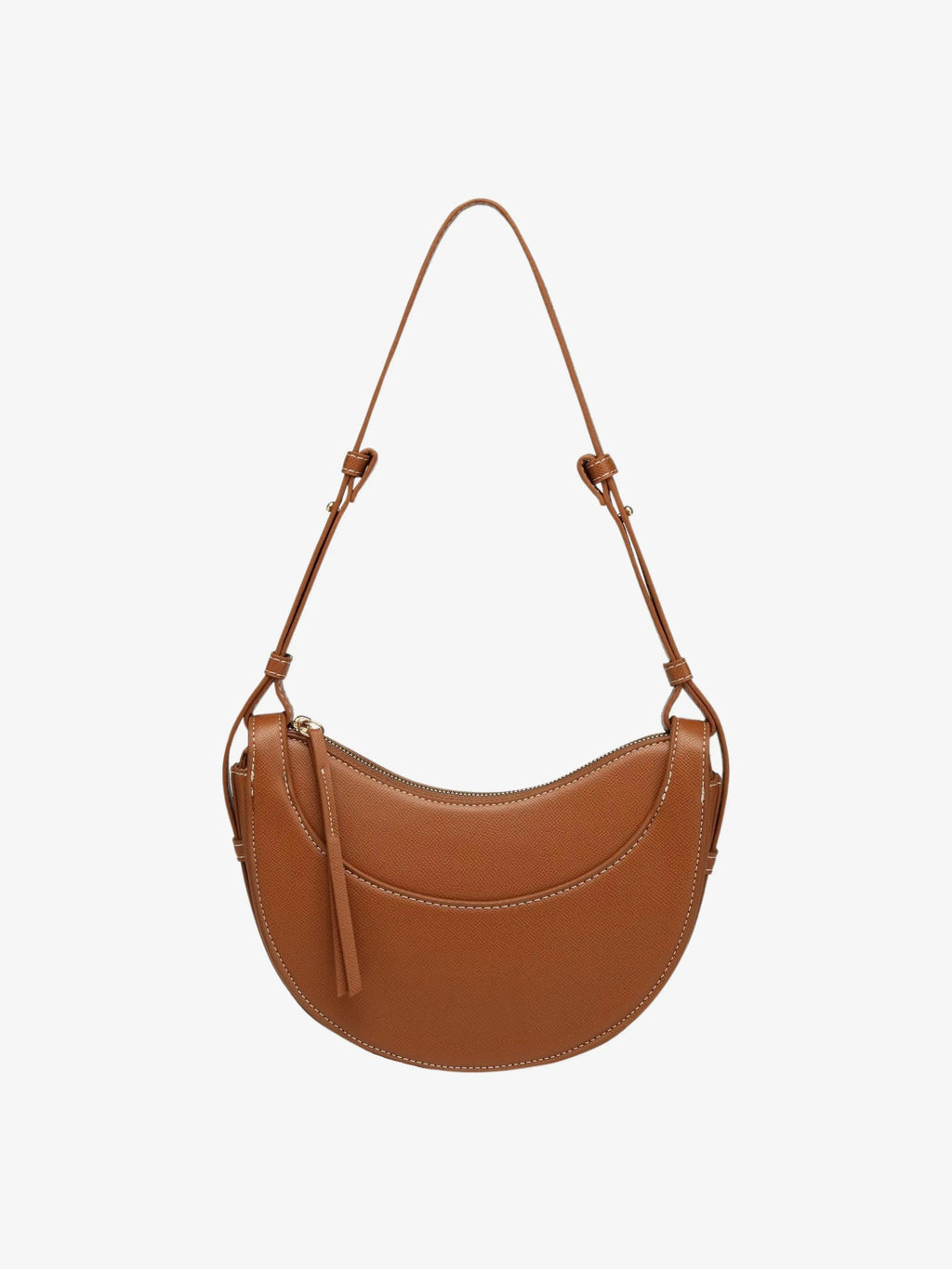 Amily | Verstelbare Schouderriem Gebogen Crossbody-Tas met Kwastje