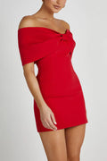 Elly | Off-shoulder Minidress met Strikdetail