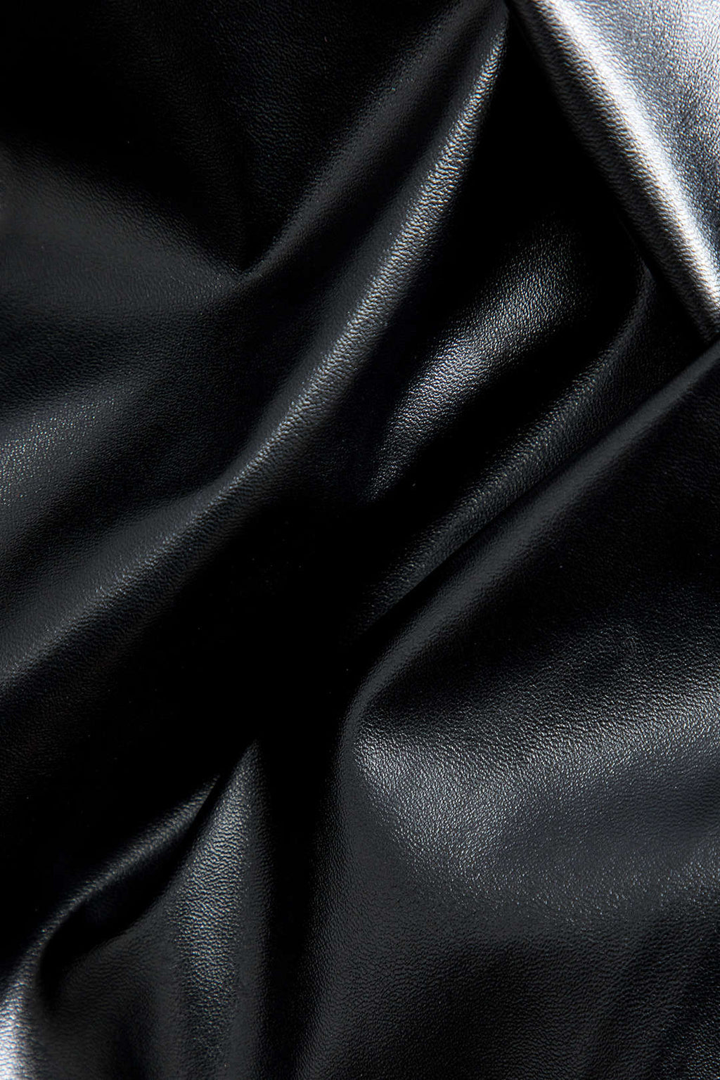 Dorle | Elegante kunstlederen midi-rok met wikkeloptiek en hoge split