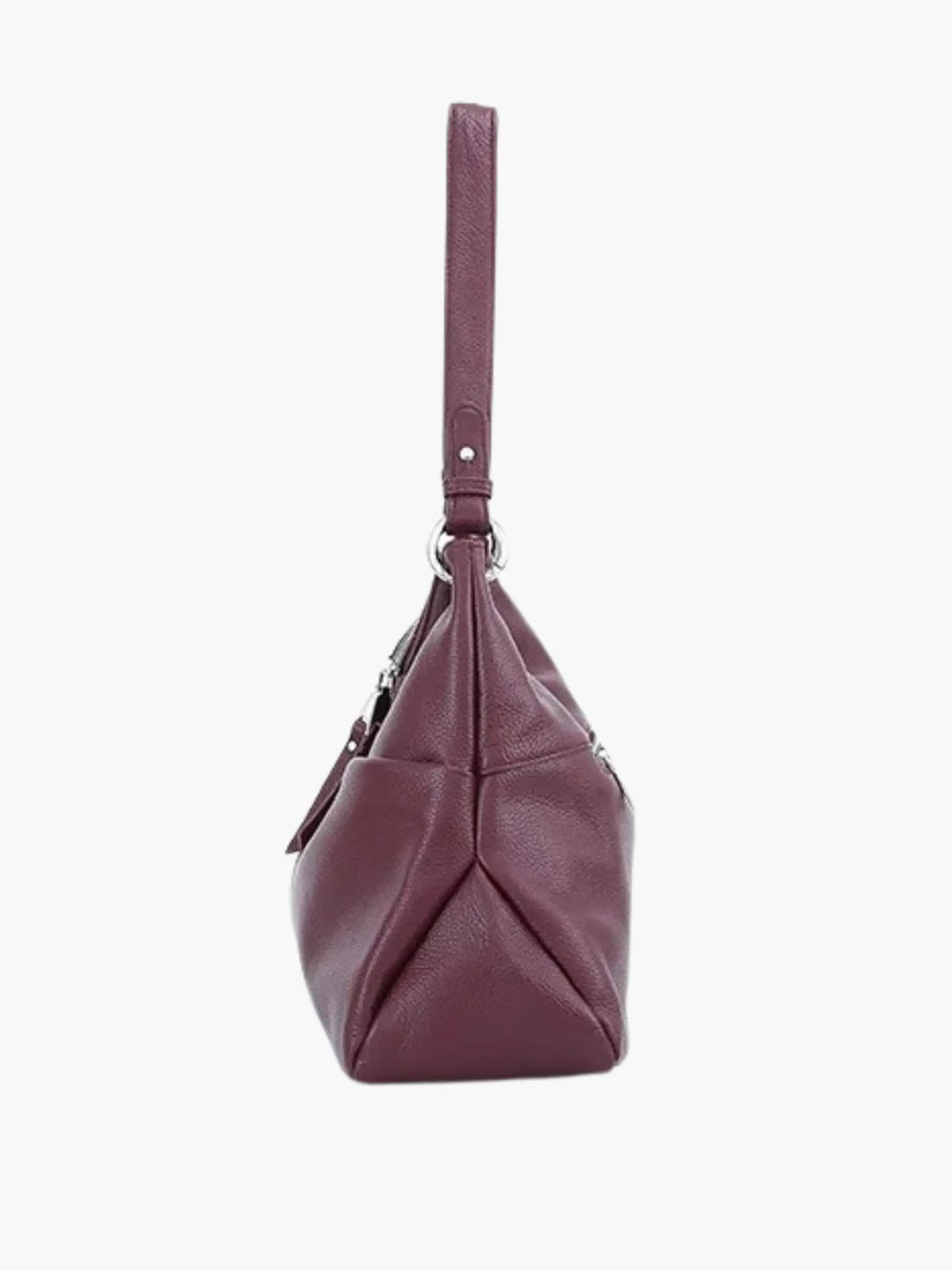 Hannelore| Hobo-tas van zacht leer met ritsluiting