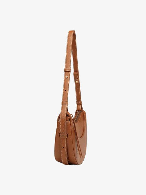 Amily | Verstelbare Schouderriem Gebogen Crossbody-Tas met Kwastje