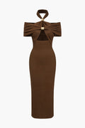 Sophia | Figuuraccentuerende Bodycon Avondjurk met kunstzinnig knoopontwerp