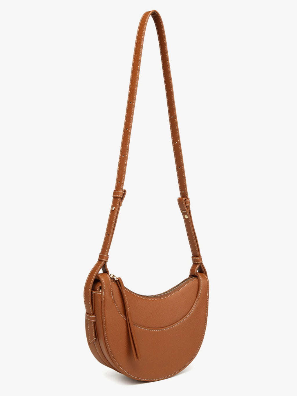 Amily | Verstelbare Schouderriem Gebogen Crossbody-Tas met Kwastje