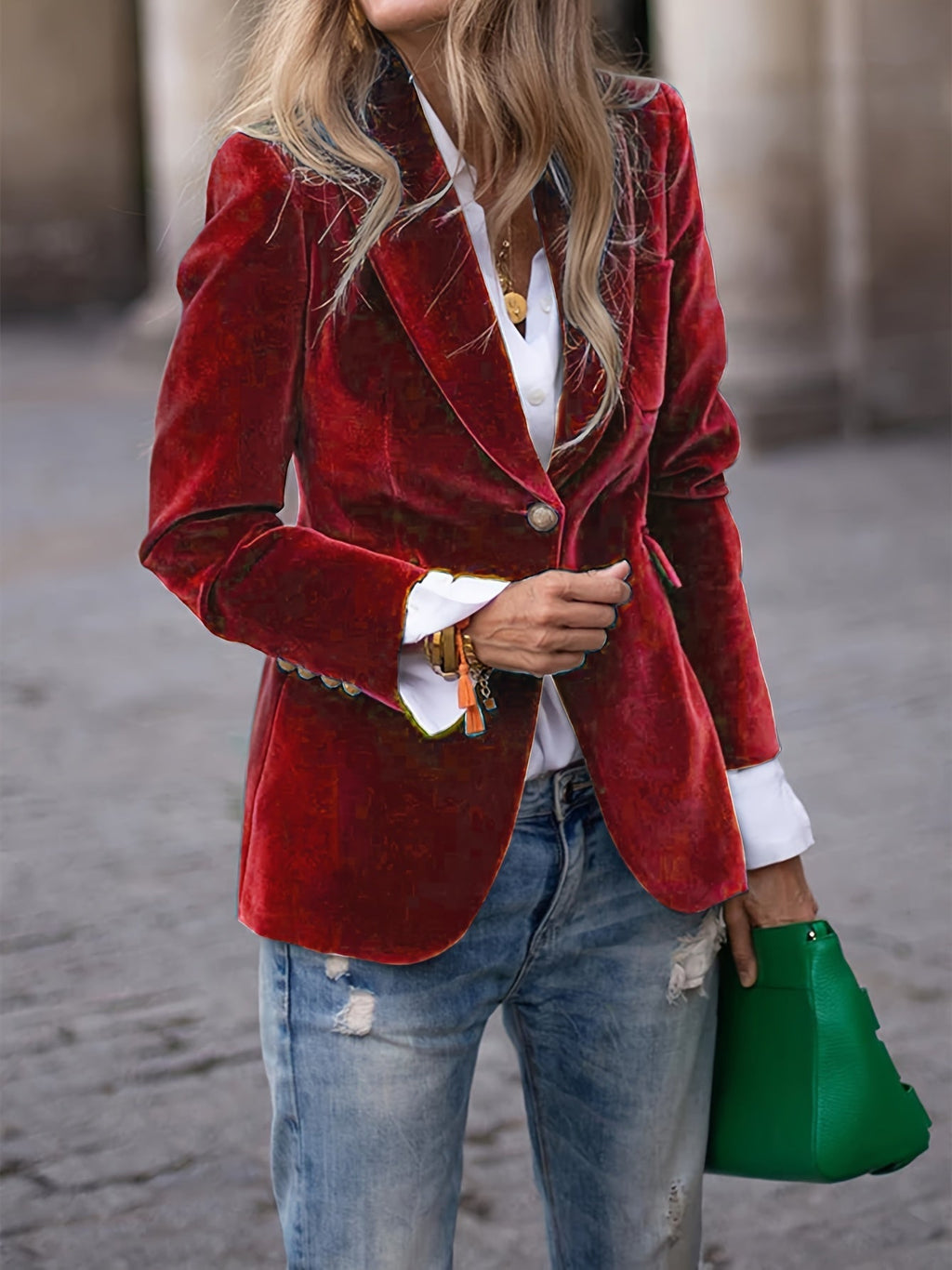 Maelis - Fluwelen Blazer voor Vrouwen