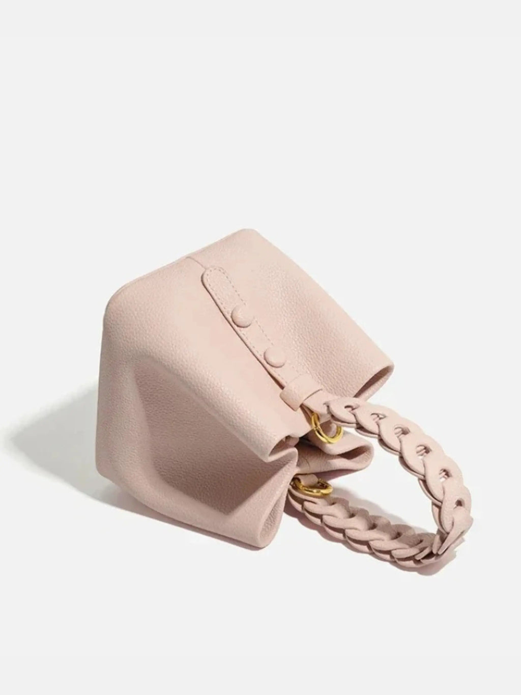 Yamina | Elegante gestructureerde handtas met gevlochten handvat