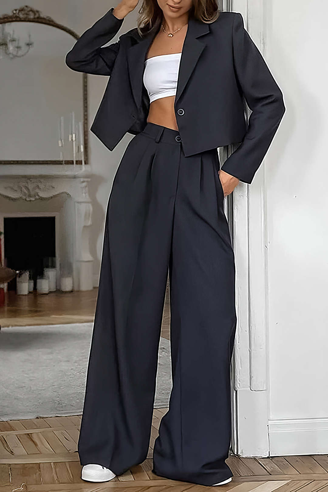 Feline | Moderne Blazer & Wijde Broek voor Stijl.