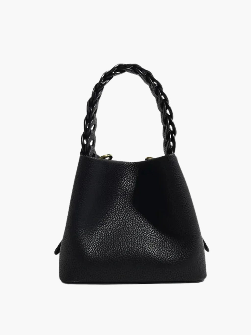 Yamina | Elegante gestructureerde handtas met gevlochten handvat