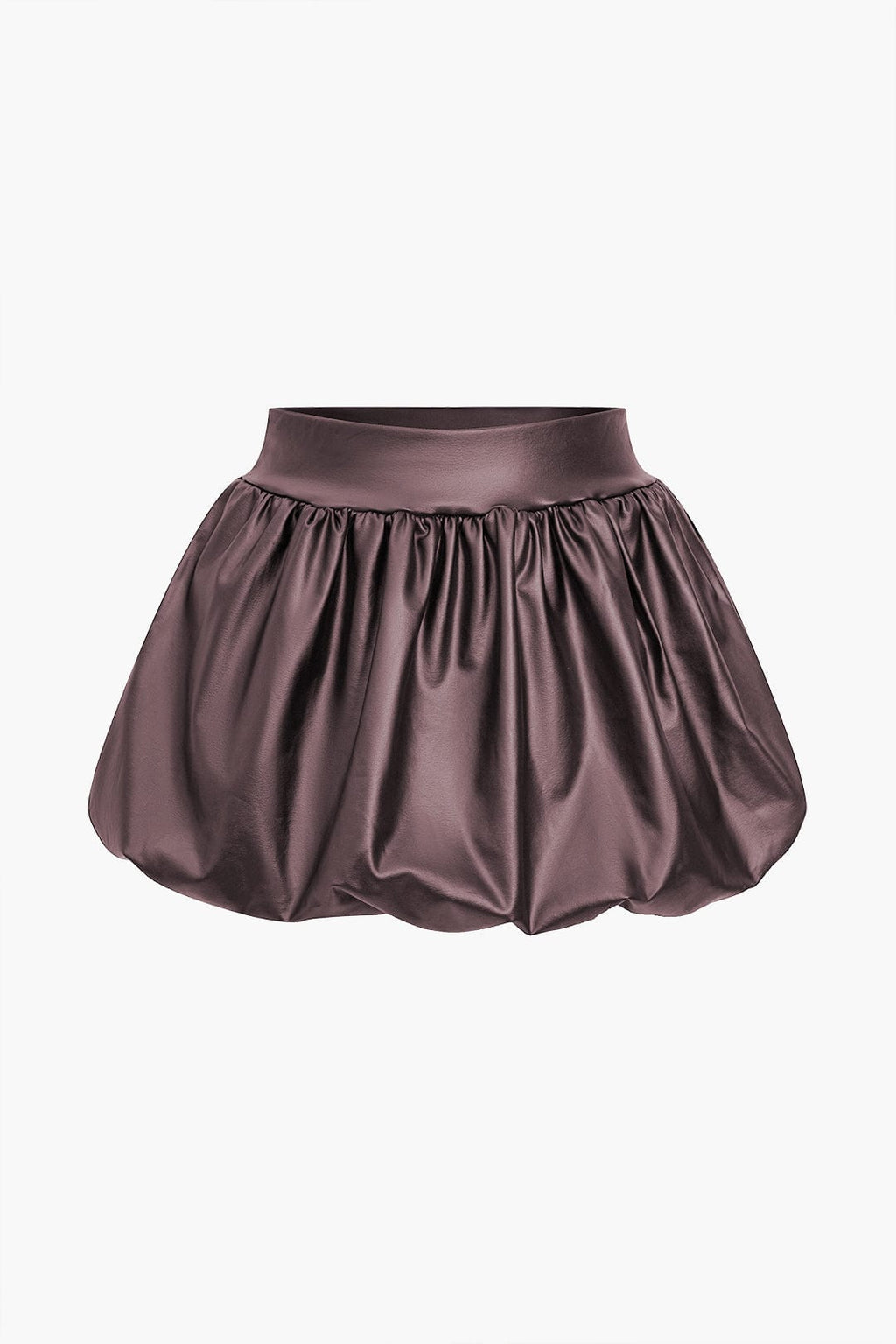 Cordula | Extravagantere Ballon-Minirok van Kunstleer met Elastische Tailleband