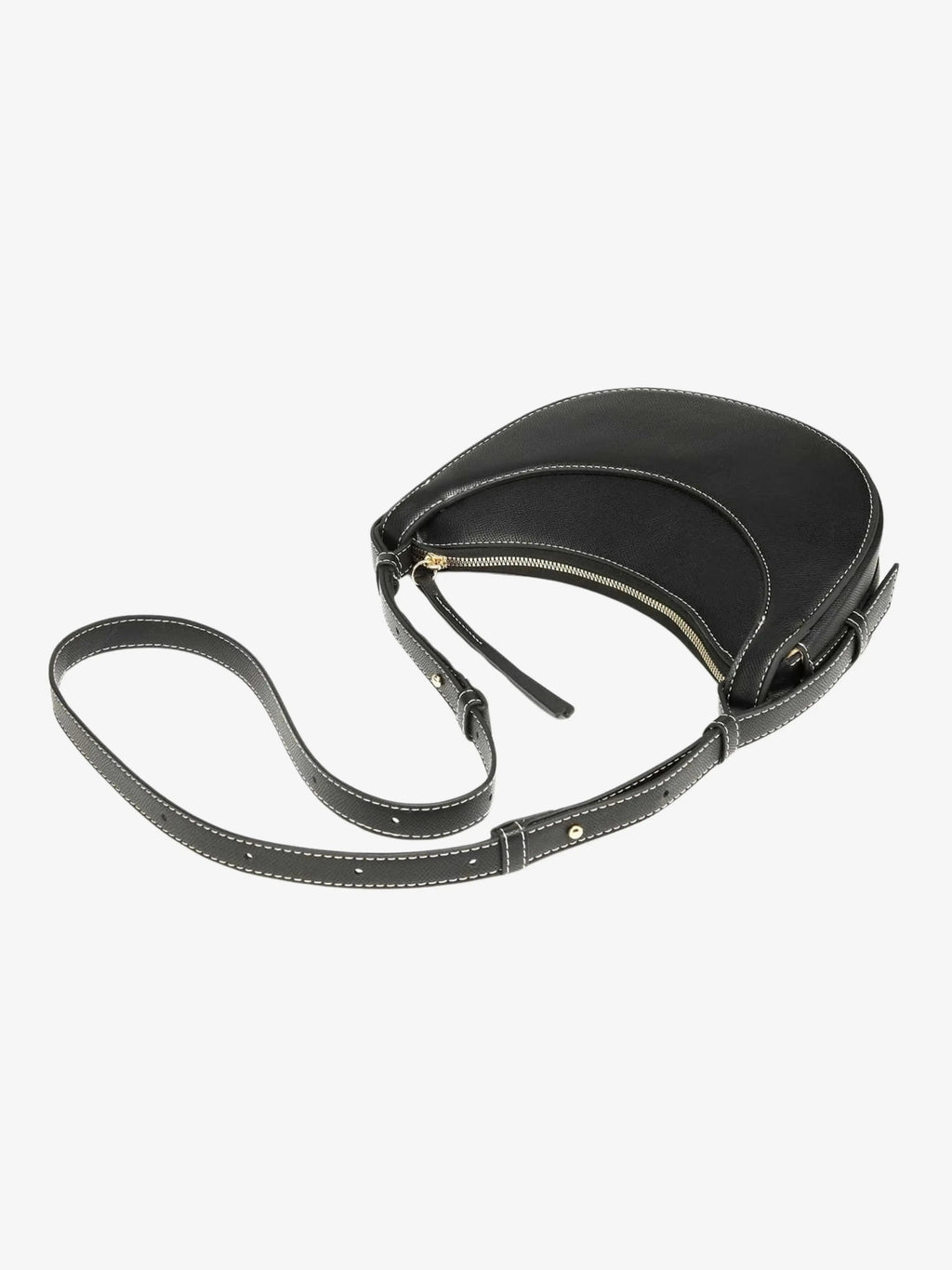 Amily | Verstelbare Schouderriem Gebogen Crossbody-Tas met Kwastje