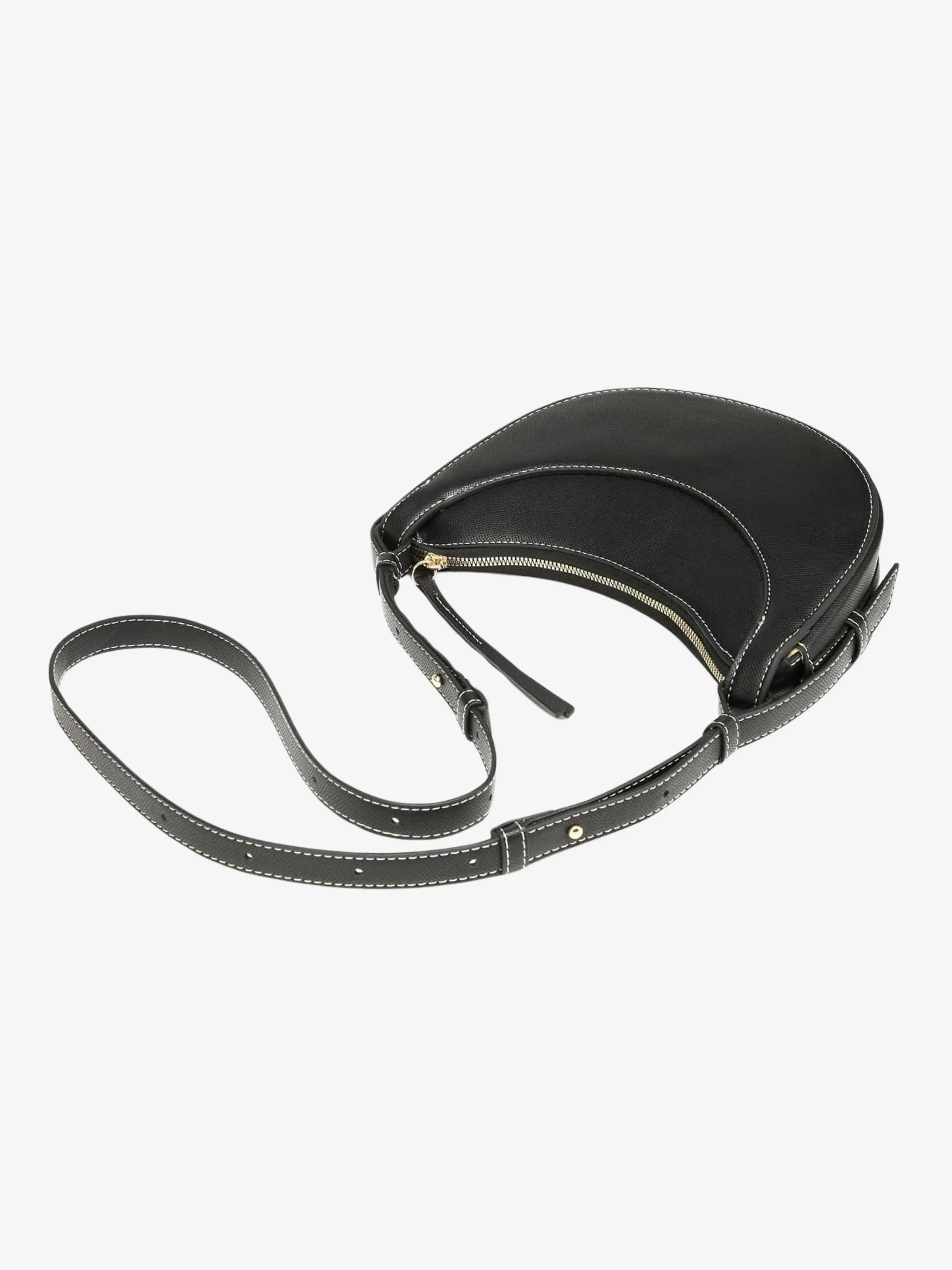 Amily | Verstelbare Schouderriem Gebogen Crossbody-Tas met Kwastje