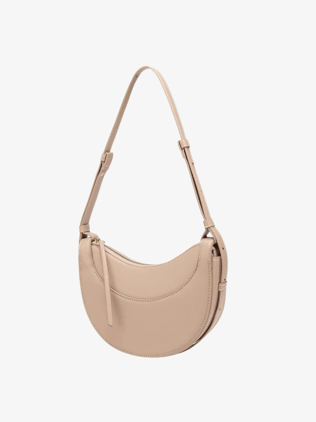 Amily | Verstelbare Schouderriem Gebogen Crossbody-Tas met Kwastje
