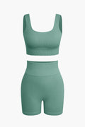 Elaine | Naadloos Sportset met Crop-Top & Yoga Shorts