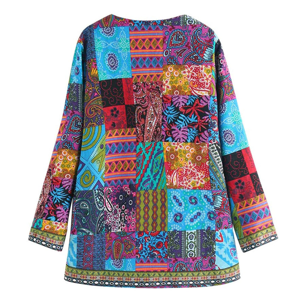 Bohemian Patchwork Jas met Kleurrijk Design