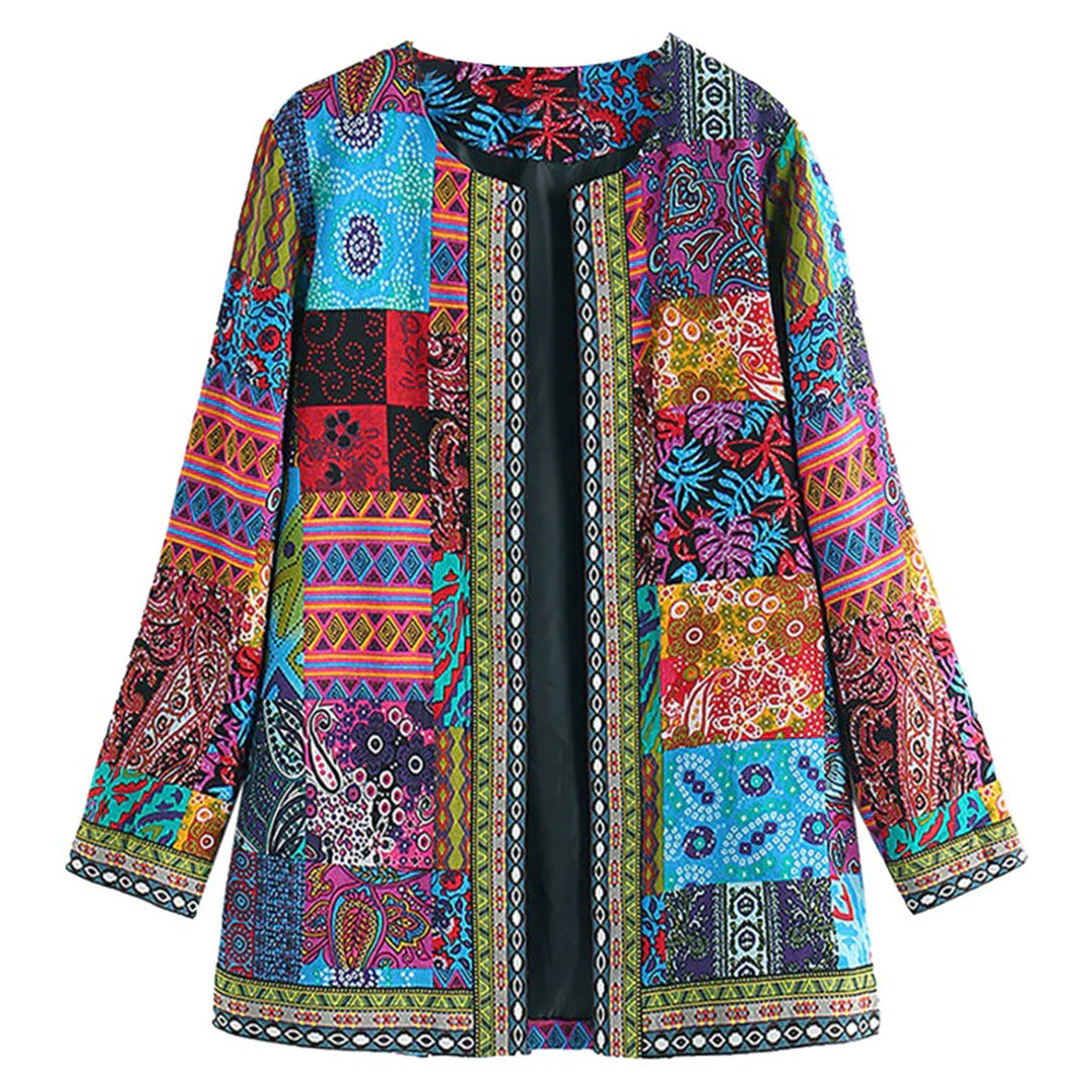 Bohemian Patchwork Jas met Kleurrijk Design