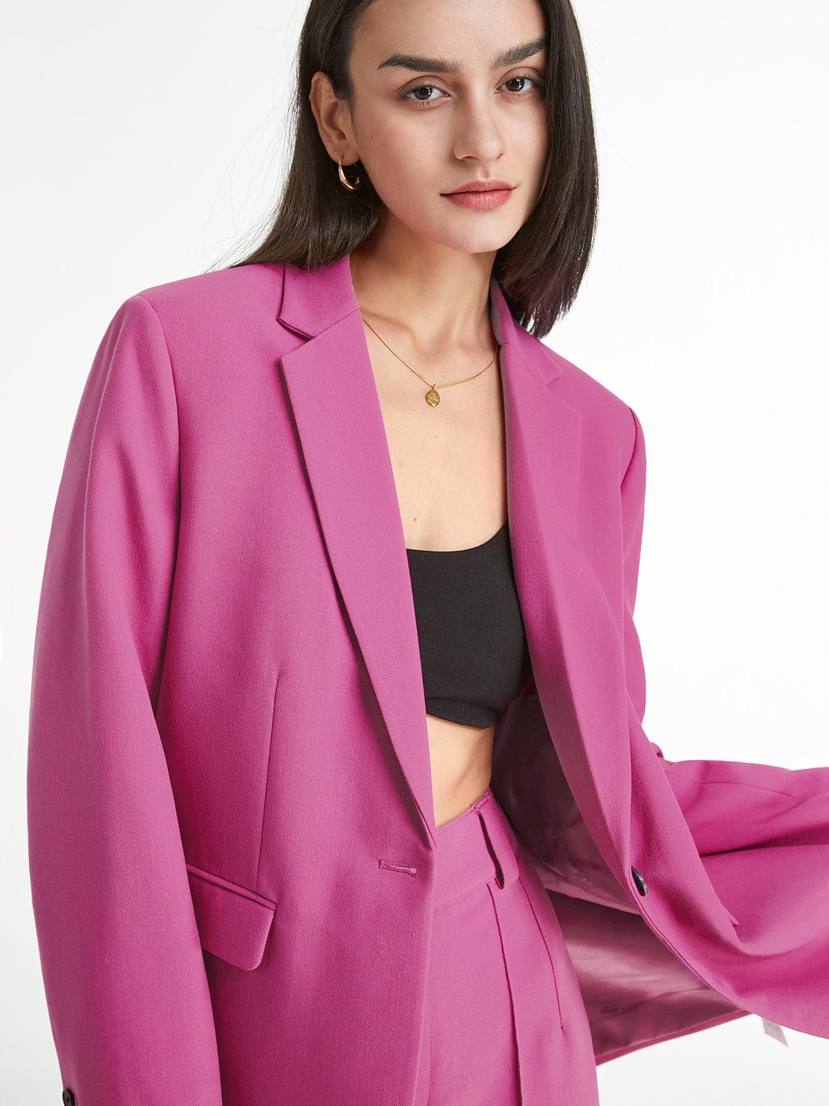 Maja | Stijlvolle Oversized Blazer in Effen Kleur