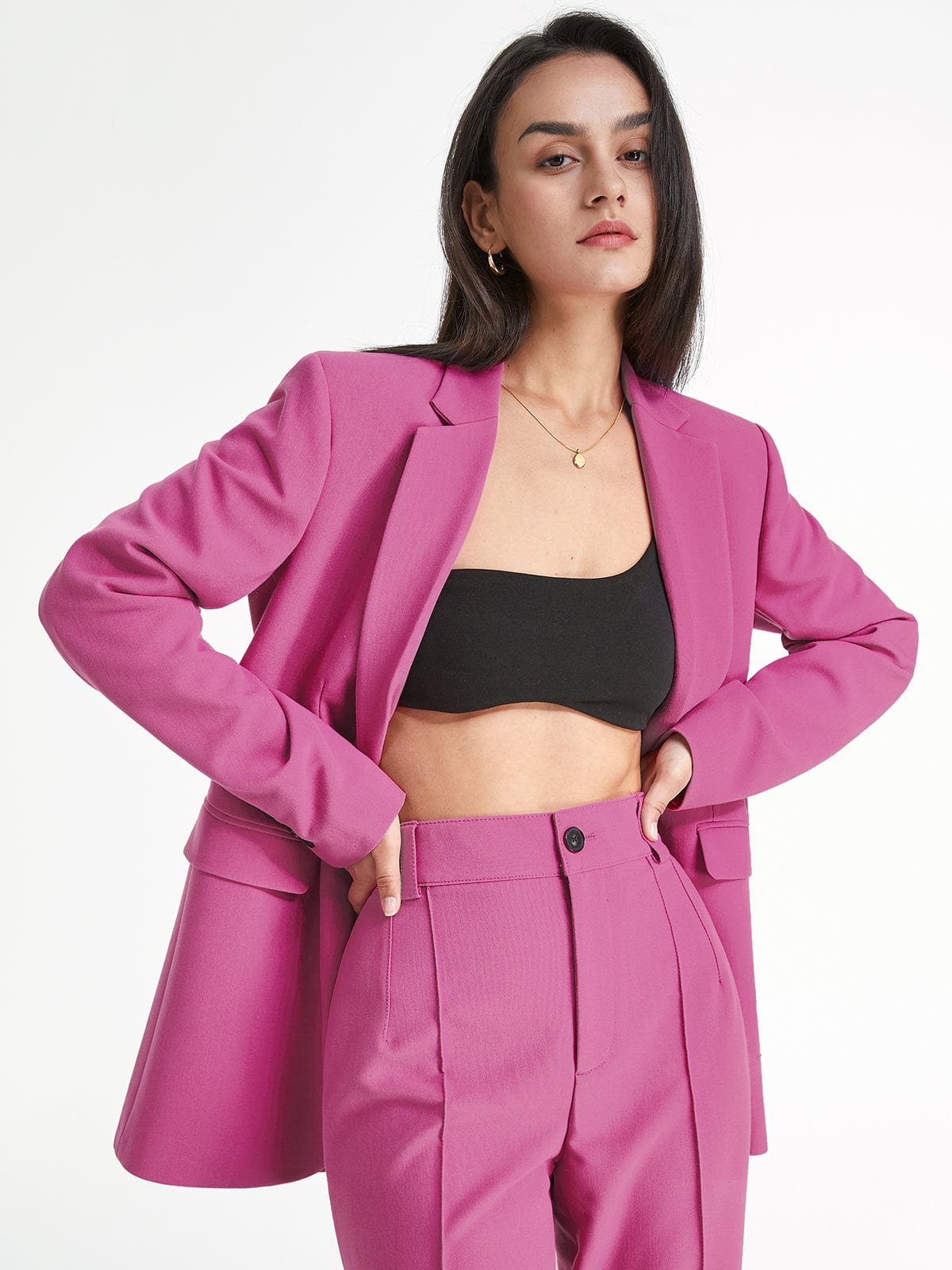 Maja | Stijlvolle Oversized Blazer in Effen Kleur