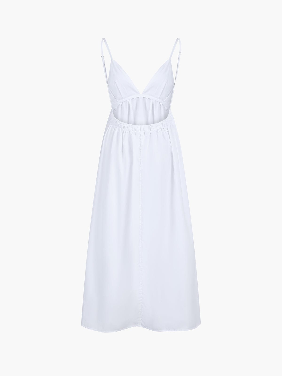 Elena | Rugloos Maxi-jurk met Cut-Out – Tijdloze Zomer-Elegantie