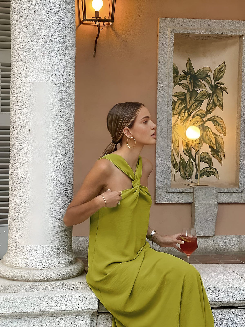 Franziska | Elegante Haltermaxi-jurk voor stijlvolle optredens