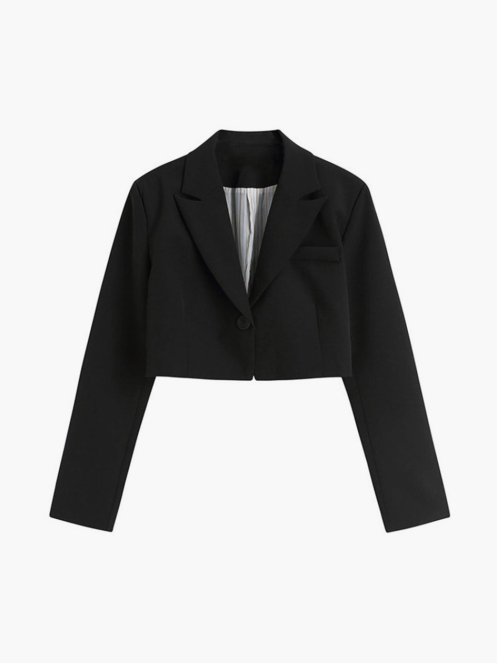 Selina | Trendy zwarte cropped blazer voor dames als kantooroutfit