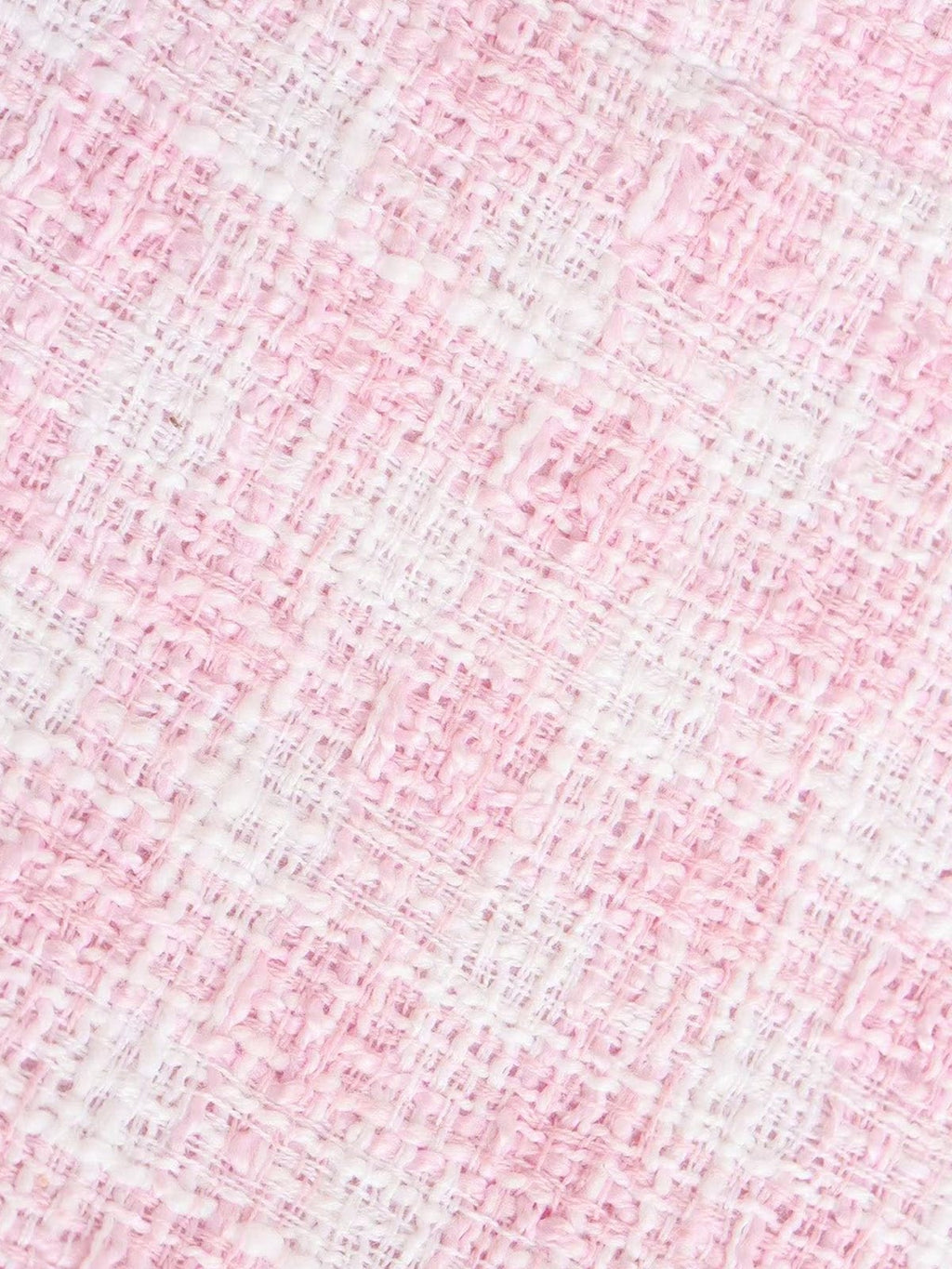 Lotte | Roze Tweed Topjacke met gouden Knopen voor Dames