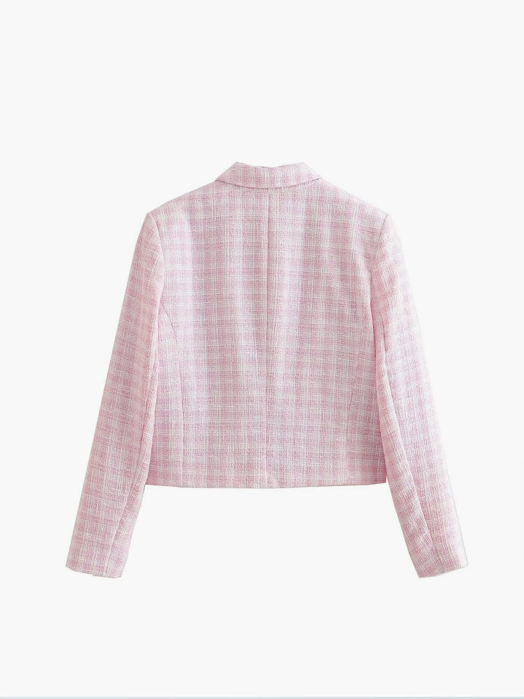 Lotte | Roze Tweed Topjacke met gouden Knopen voor Dames