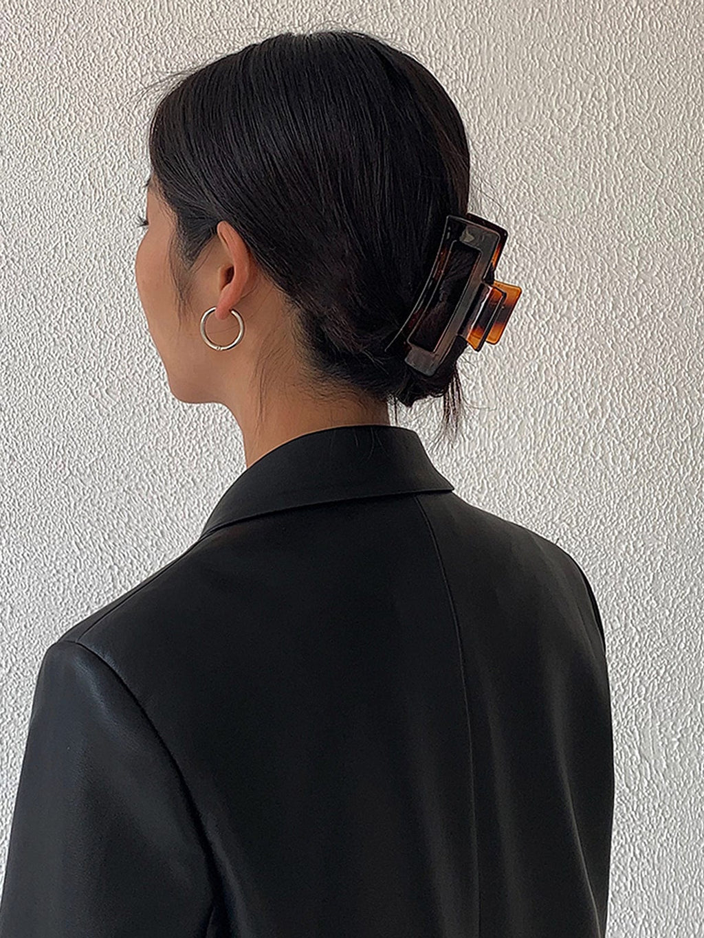 Tessa | Losse Blazer van Kunstleer met Reverskraag
