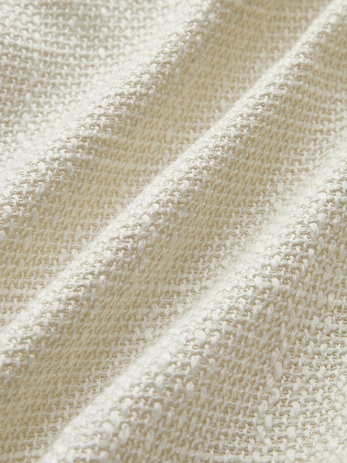 Silke | Elegante Witte Tweed Blazer met Zwarte Satijnen Strikken