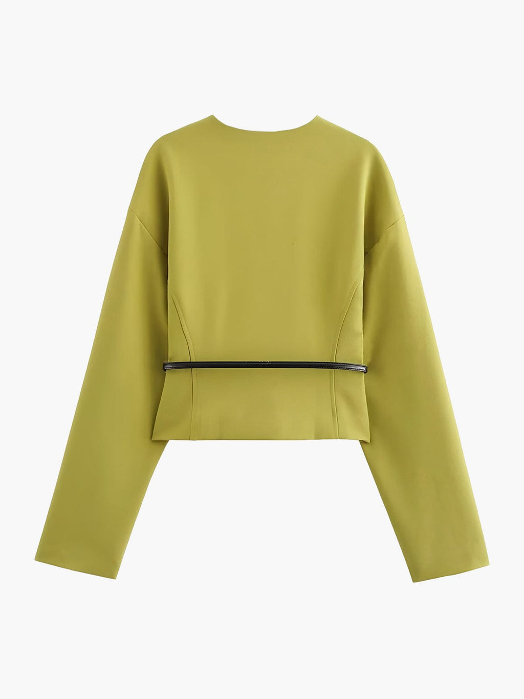 Irina | Verkorte V-hals Blazer voor Dames met Stijlvolle Smalle Ceintuur