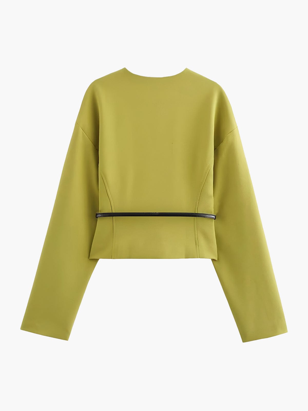 Irina | Verkorte V-hals Blazer voor Dames met Stijlvolle Smalle Ceintuur