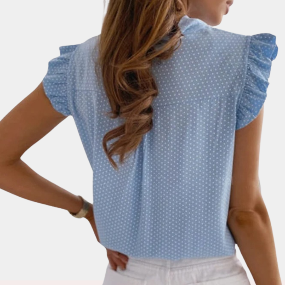 Elegante Mouwloze Blouse met Strikdetail
