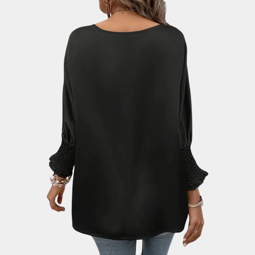 Minimalistische Blouse met Lange Mouwen en Losse Pasvorm
