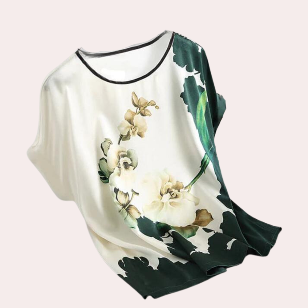 Bloemenprint Top met Korte Mouwen