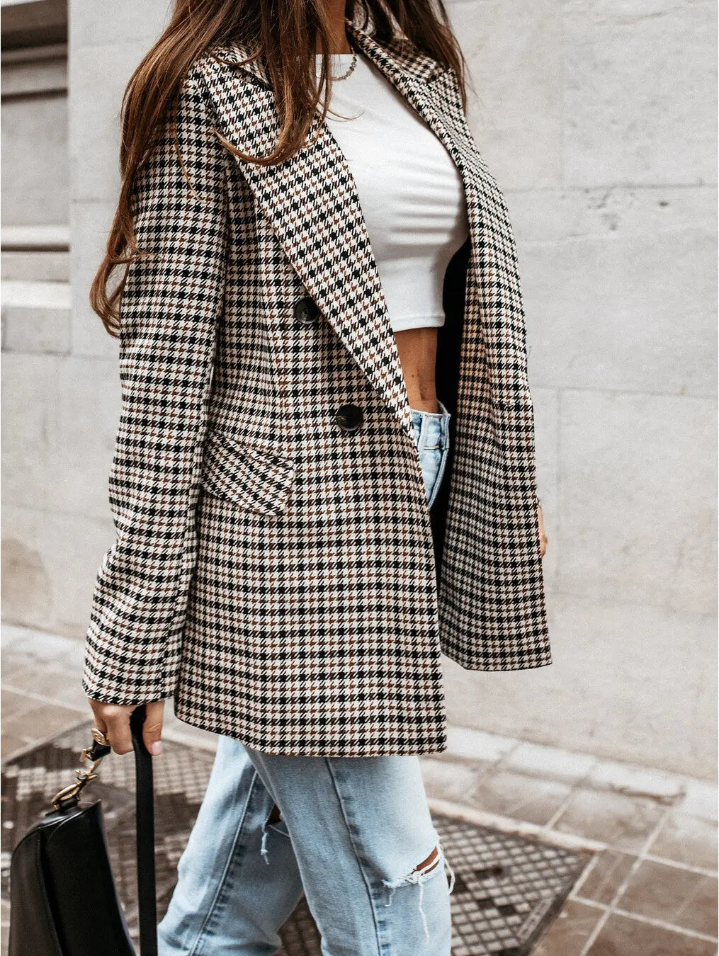Karina | Geruite Blazer voor Dames