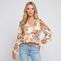 Evangeline™ Dames Blouse met Bloemenprint