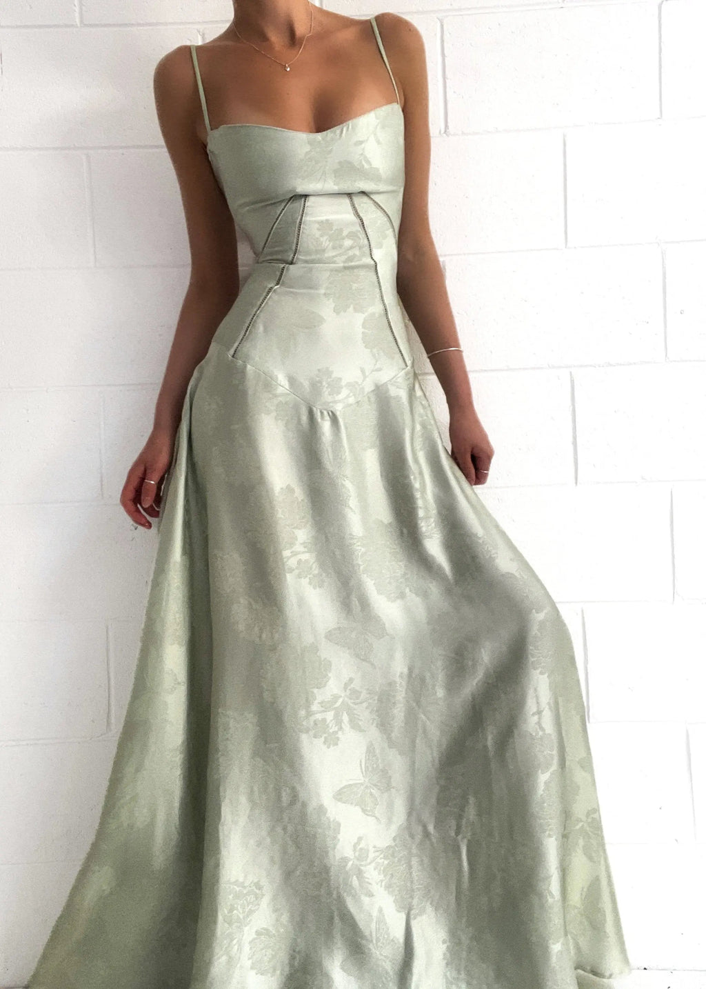 Maddy | Elegante Dames Maxikleed met Spaghettibandjes & Bloemenpatroon