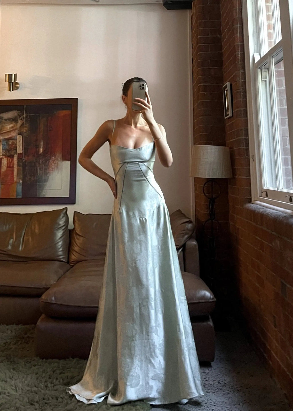 Maddy | Elegante Dames Maxikleed met Spaghettibandjes & Bloemenpatroon