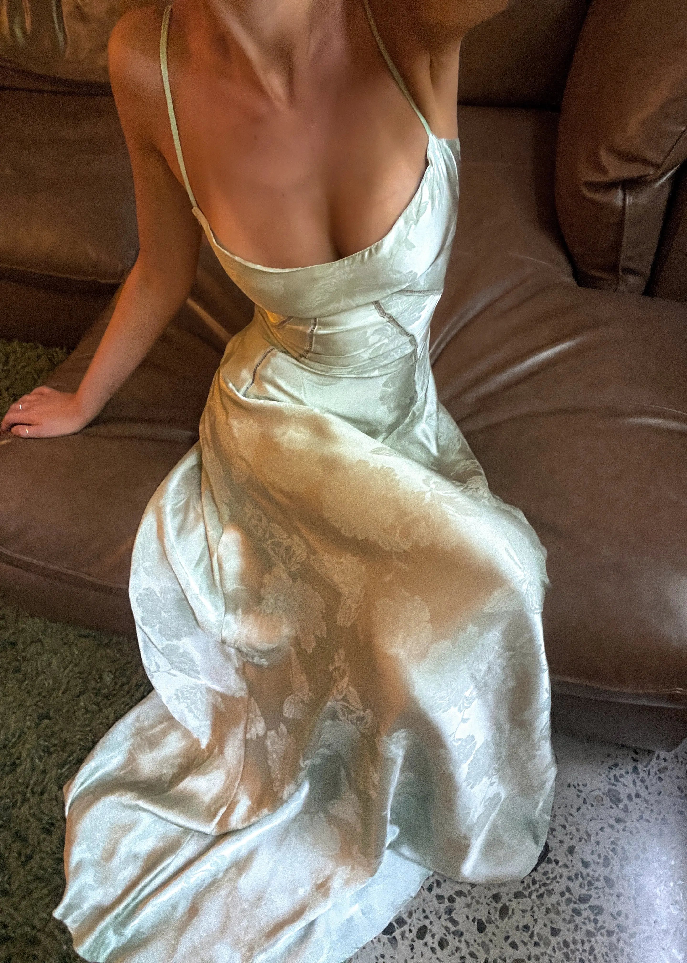 Maddy | Elegante Dames Maxikleed met Spaghettibandjes & Bloemenpatroon