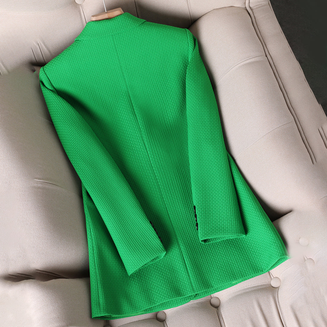 Dubbelrijige Blazer met Structuur voor Stijlvolle Look