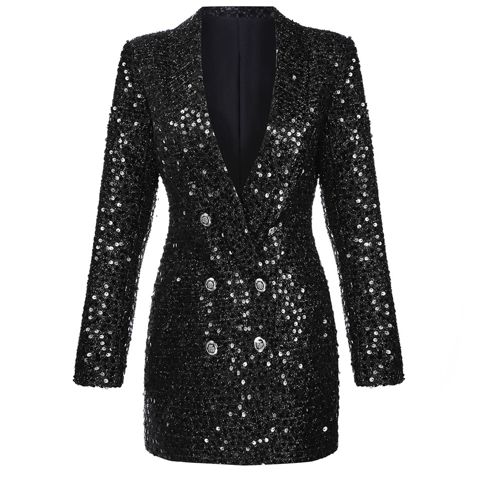 Jantine | Blazer Jurk met Pailettten