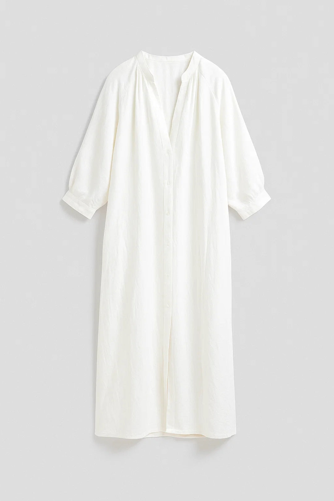 Minimalistische Maxi Jurk met Losse Pasvorm en Lange Mouwen