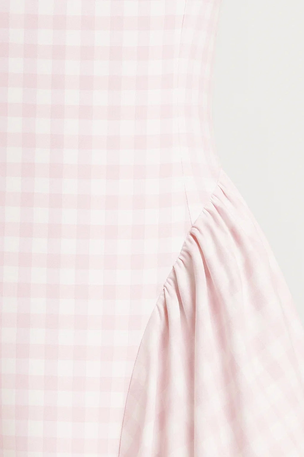 Elegante Strapless Midi Jurk met A Lijn en Ruitpatroon