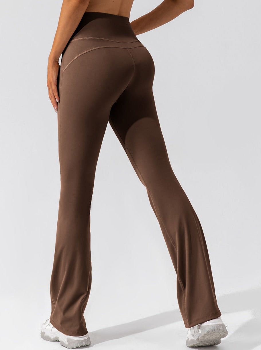Elora | Hoge Taille Flared Leggings met Crossover Tailleband