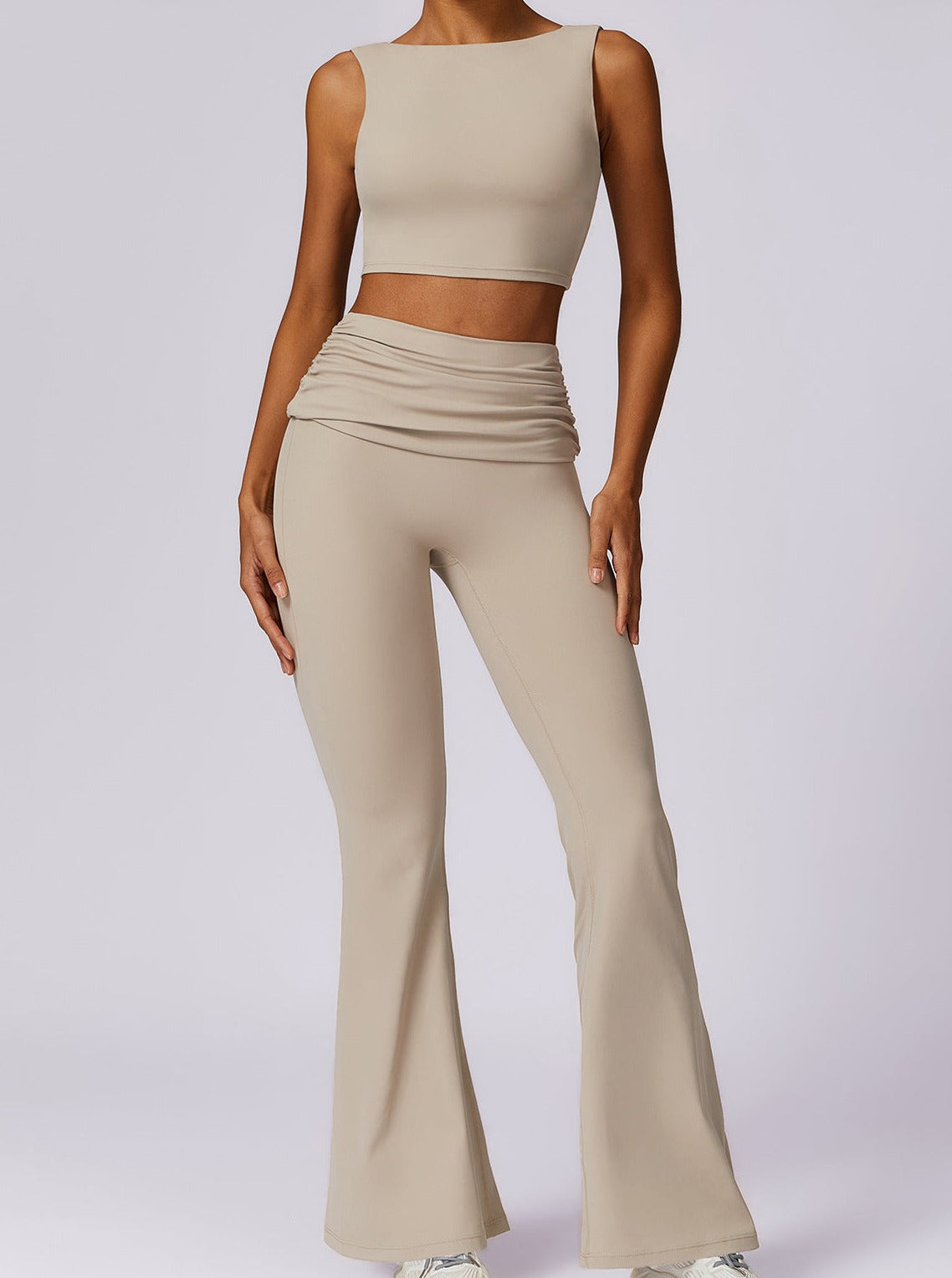 Elvira | Hoge Taille Leggings met Gerimpelde Tailleband