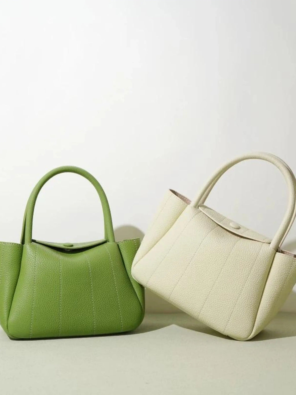 Beatrix | Stijlvolle groene leren tas met minimalistisch design