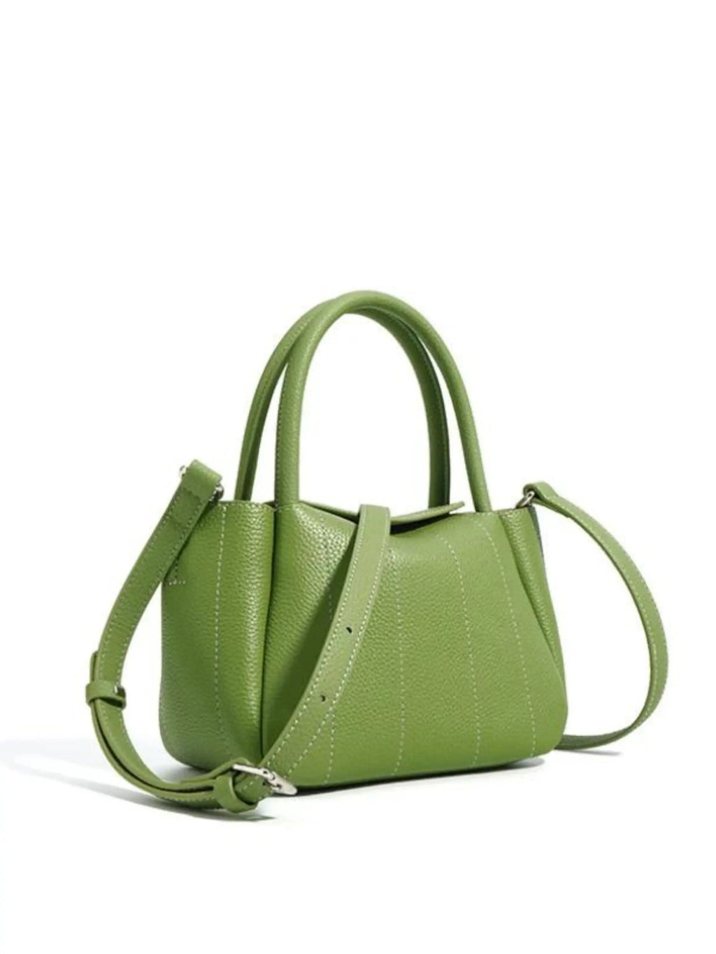 Beatrix | Stijlvolle groene leren tas met minimalistisch design