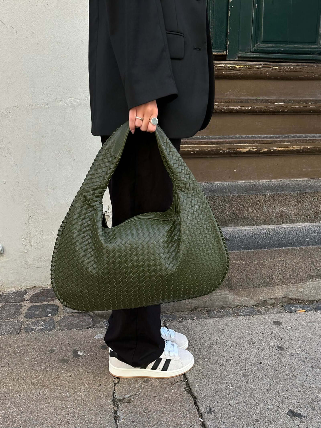 Charlyne | Grote gevlochten Hobo-tas