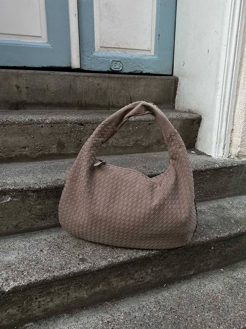 Yvon | Gevlochten Hobo-Tas van Suède XL
