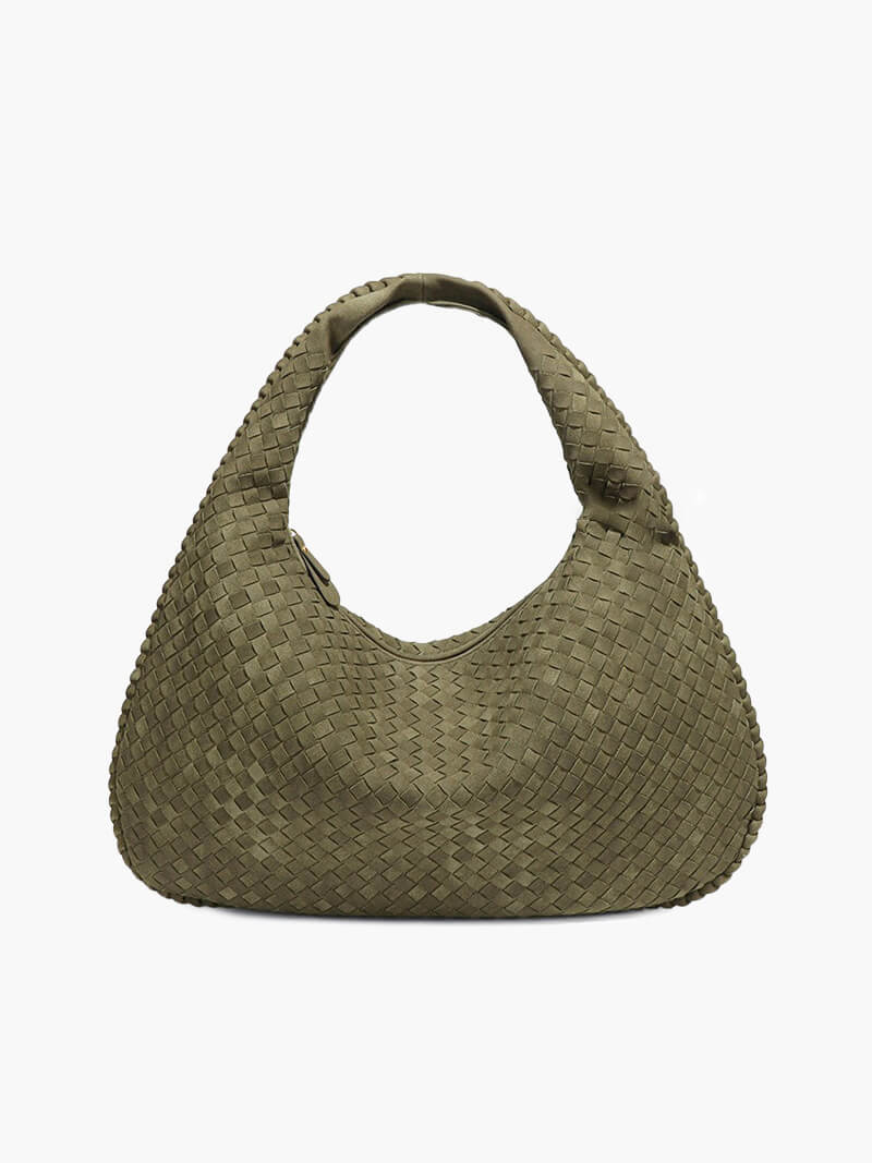 Yvon | Gevlochten Hobo-Tas van Suède XL